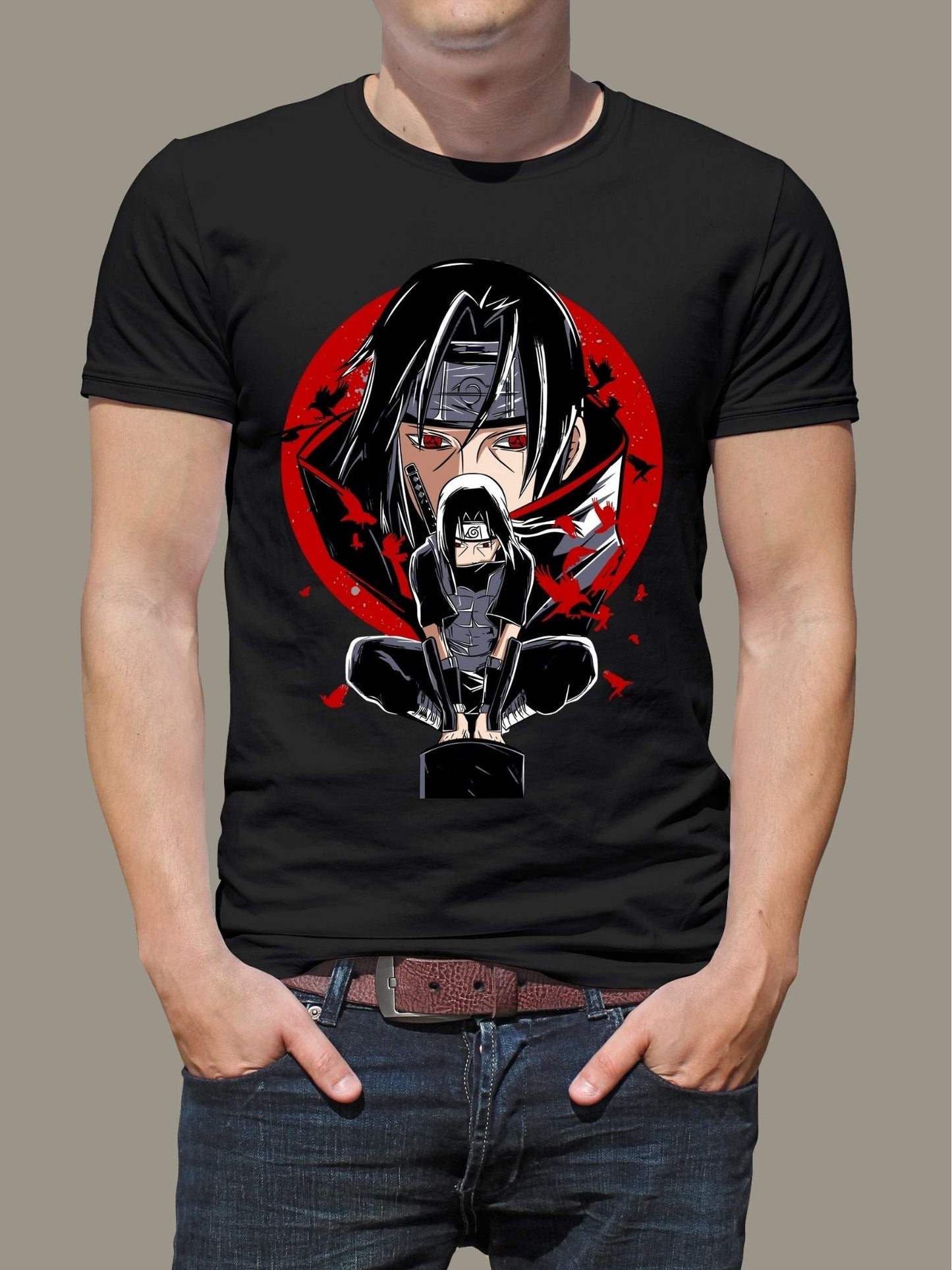 T-shirt Itachi Cercle Rouge - Frère Maudit Uchiha