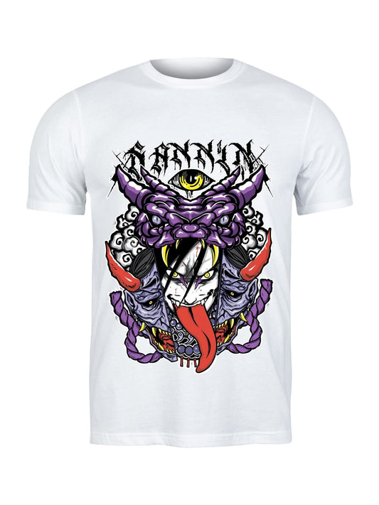 T-shirt Orochimaru Sannin Démoniaque - Masque Oni et Regard Maudit