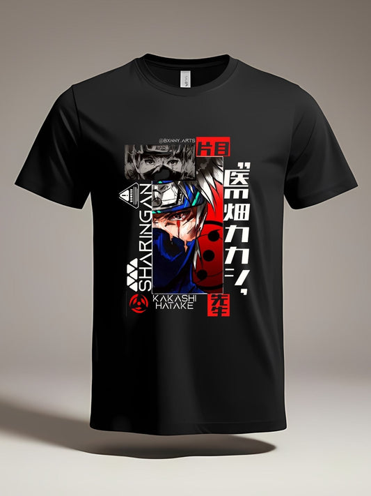 T-shirt Kakashi - Collage Sharingan Artistique