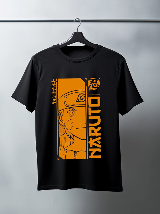 T-shirt Naruto Portrait - Encadré Orange Style Manga