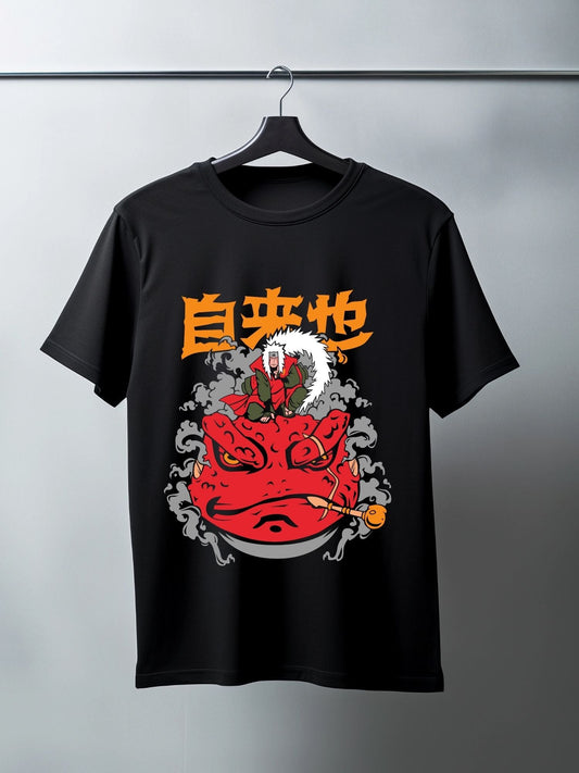 T-shirt Jiraya Style Japonais - Fumée & Symboles